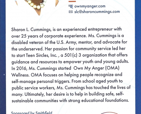SHARON CUMMINGS Founder, Own My Anger