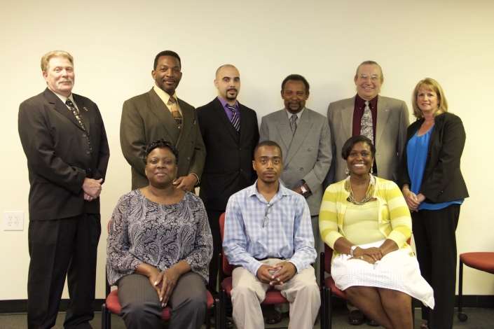 First Row Left to Right: Sandra L. Kearns-Provitt, Demetrious Harris, Victoria Y. Buggs. Second Row Left to Right: Joe Giordano Project Opportunity<sup>SM</sup> Founder, John C. Lee, Anthony Rodriquez, Stanley Moore, Myron Yourk, Brenda Dilts, Course Facilitator