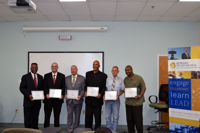 Columbia MD, Graduating Class of 2013. Left to Right - Milton Green, Nick Aguirre, Jr., Troy Miller, Micheal Tunney, Josh Hatkin, Maxx Abraham, Not Pictured - Connie Dent