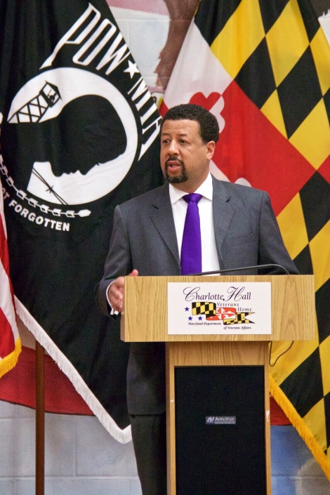 Fred Barnes, Founder/CEO of TAC Integrated Solutions and Project Opportunity<sup>SM</sup> Graduate of the Columbia MD Fall 2013 Class addressing class graduates and guests