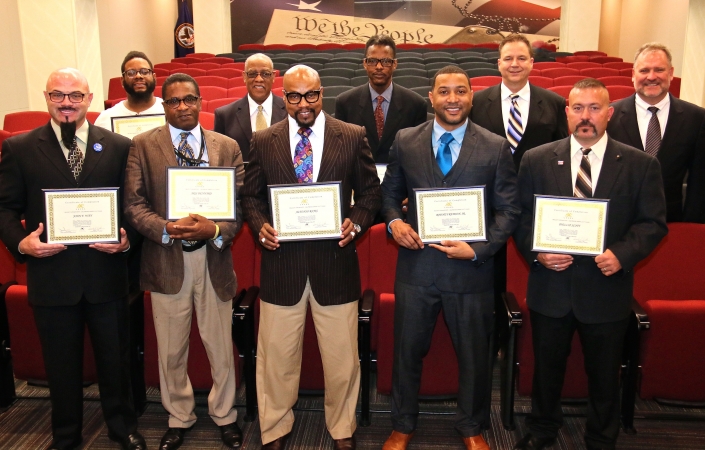 Graduating Class: First Row Left to Right: John Way, Aris Dennard, Alfonso Ricks, Rodney Remson, Jr., Phillip Scott Second Row Left to Right: Devin Moss, Daniel Braswell, Talford Greene, Ronald Kelly, Larry Betz Not Pictured: Vincent Batteast, Sr., Craig Bush, Mary Heyward, Herbert Sowe