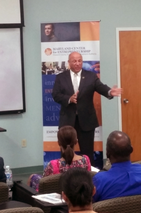 Major General (Ret) Genaro J. Dellarocca, TEDCO Veterans Opportunity Fund, addressing graduates and guests