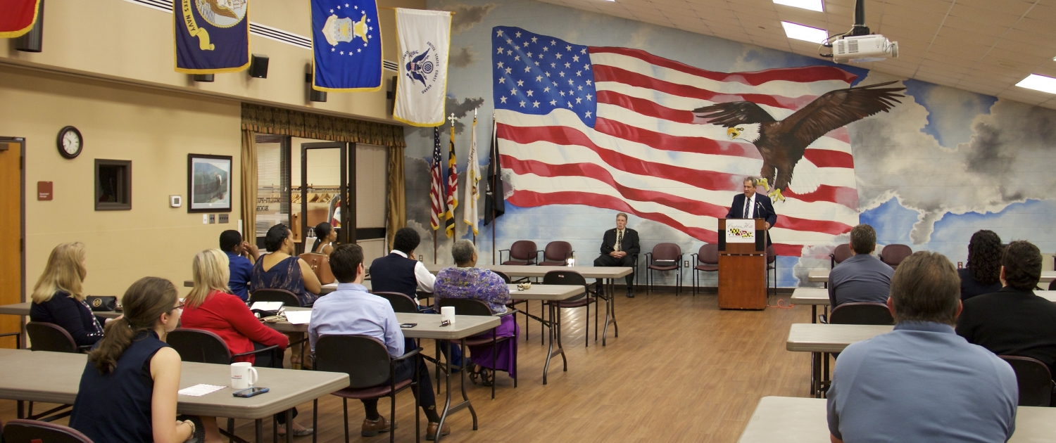 Secretary Owings addressing graduates and guests