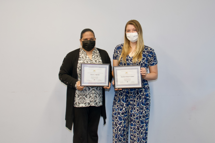 Graduation Class Picture Left to Right Erika L. Brown and Brooke Pierson Mabry. Not Pictured: Valerie Bowden Allen