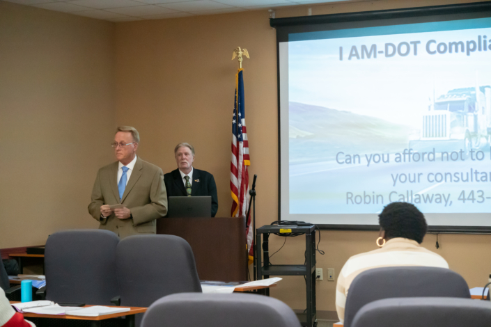 Robin Callaway Business Pitch Presentation for I AM-DOT Compliance