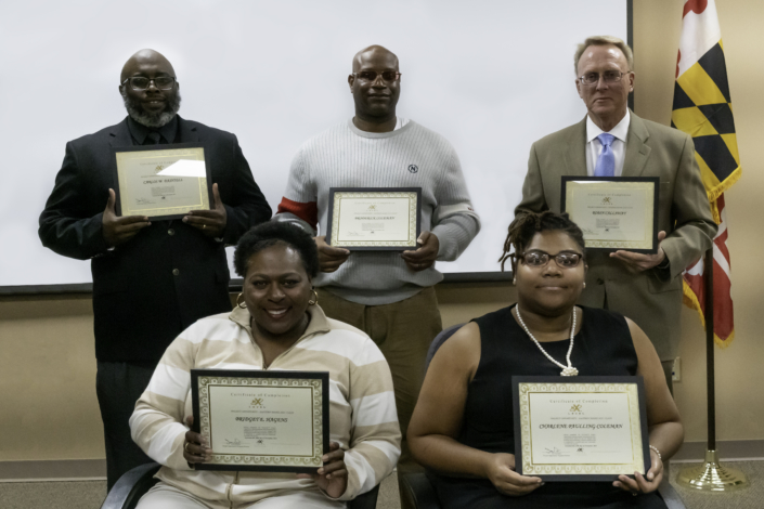 1st Row Left to Right: Bridget E. Hagens, Charlene Paulling-Colemand 2nd Row Left to Right: Carlos W. Dashiell, Broderick Coleman, Robin Callaway