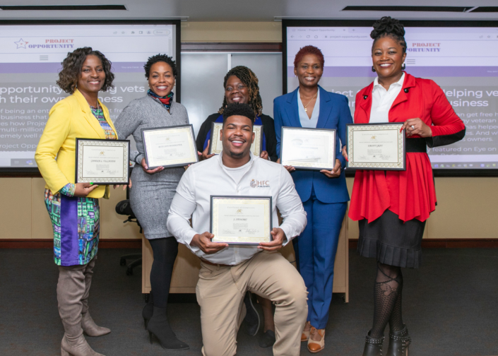 Second Row Left to Right: Candice L. Villafana; Beth Ann Poindexter; Hyacinth Tucker; Lachrisa Parker; Ebony Grey Not Pictured: Rosetta Jones