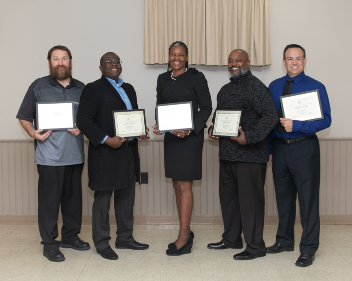 Left to Right: Jeffrey Robey, Joseph K. Enchill, Dr. Felicia Kelso, Mark A. Davis, Michael J. Supko