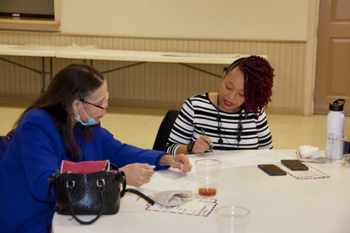 Business Pitch Judges Lucinia Mundy Charles Conty Small Business Development Specialist and Wynee Briscoe Regional Director Maryland SBDC Southern Region