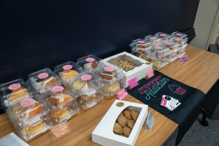 Desserts donated by Ka'Terra Dettbarn, class graduate and owner of Sweet Addiction, LLC
