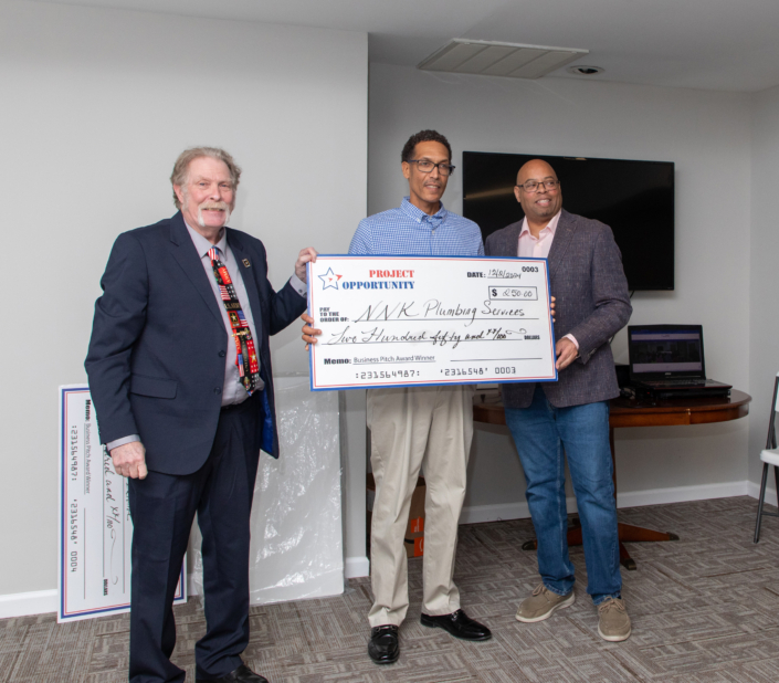 Devon Branson Business Pitch Award Check Presentation