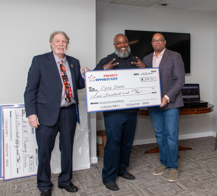Mark Davis Business Pitch Award Check Presentation
