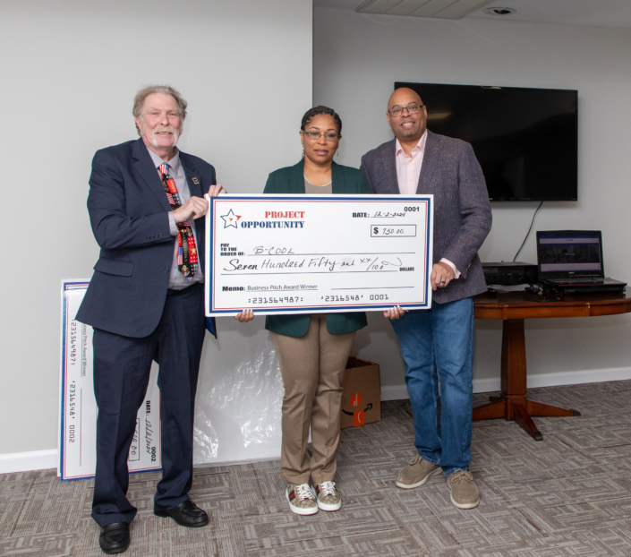 LaTanya Brown Business Pitch Award Check Presentation