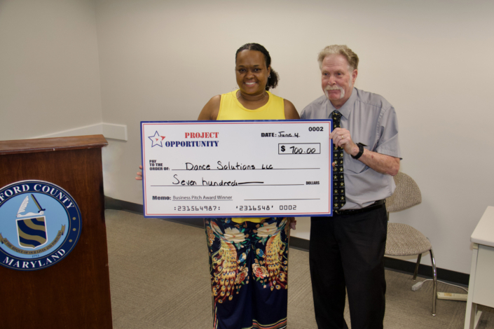Nysia Wilhite-Carter Business Pitch Award Check