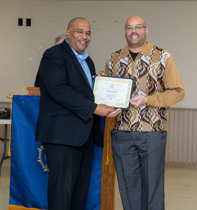 Course Completion Certificate Presentation to Phillip Cox