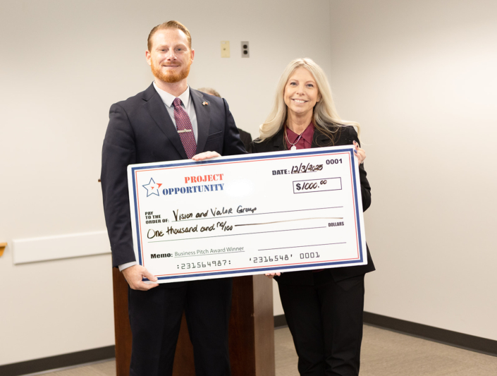 Austin Ryan Keelty Pitch Award Check Presentation